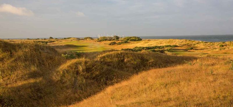 12th fairway from dunes behind green